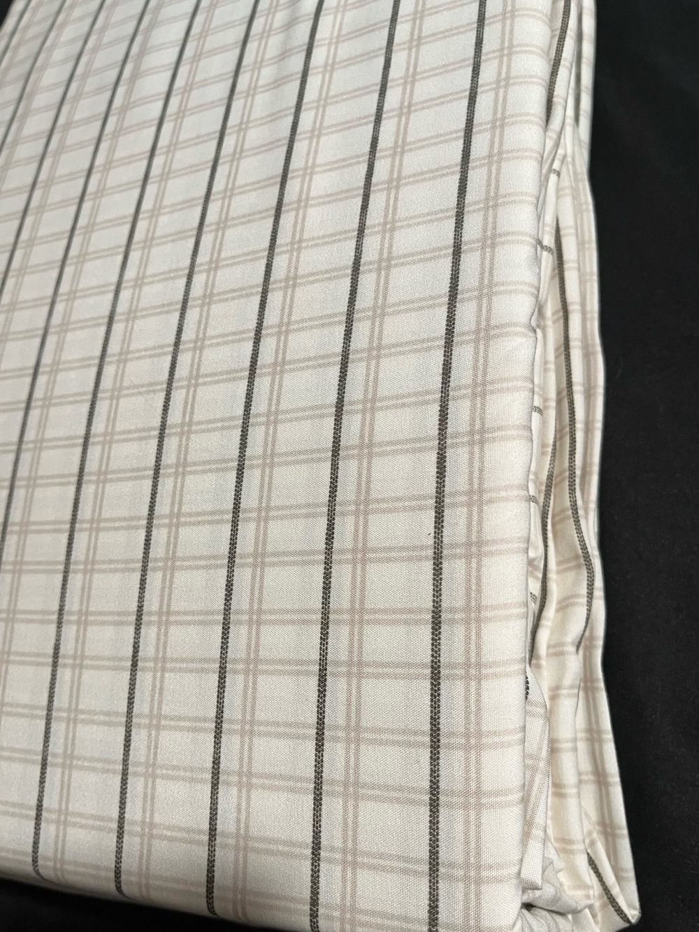 NEW CALVIN KLEIN King sheet set Luxury Plaid Cotton Sheet Set*4pc